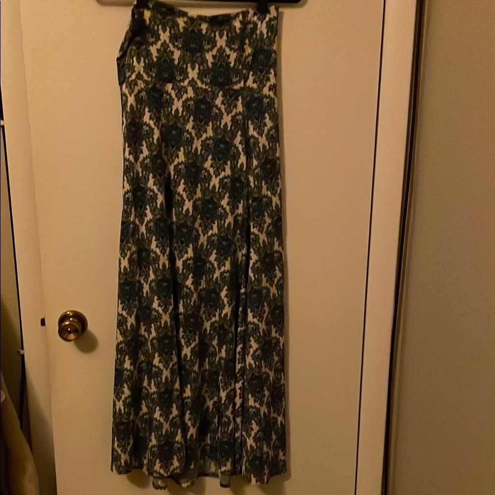 LuLaRoe Black and Cream A-Line Maxi Skirt Cocktail